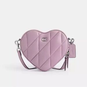 Coach Light Purple Quilted Heart Bag